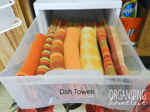 Organized Dish Towel Drawer - Organize and Decorate Everything