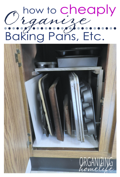 Bakeware Organizer - DIY Cabinet Dividers