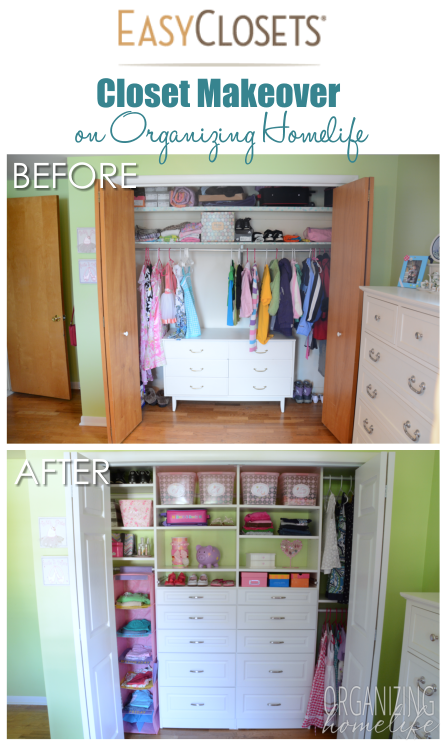Organizing a Shared Kids' Room Closet ~ EasyClosets Makeover ~ the