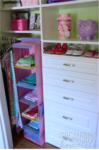 organizing little girl room