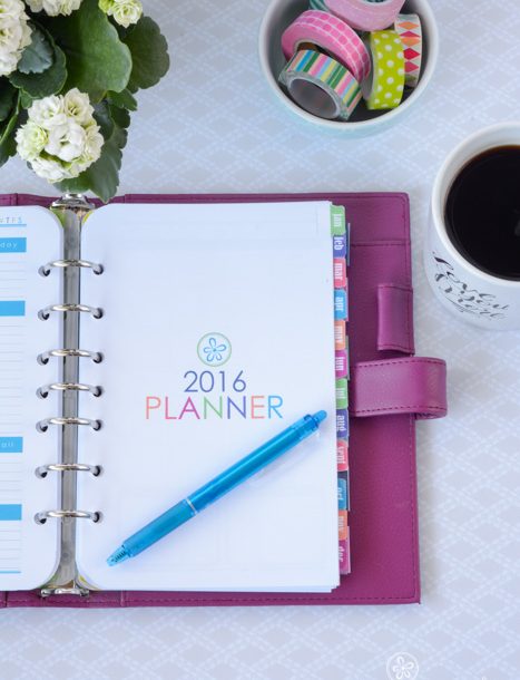 2016 Printable Planner 2017 Organizing Homelife