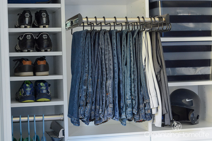 Tween Boy's Room Organized Closet Reveal - Organizing Homelife