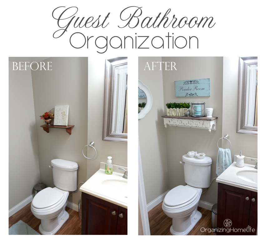 Guest Bathroom Vanity Organization