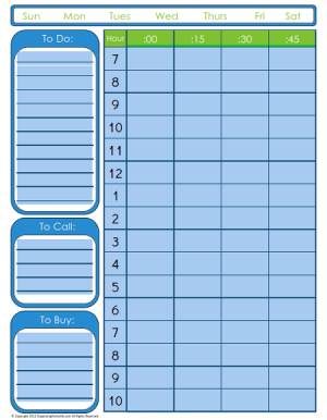 To Do List with Time Schedule ~ Editable Version - Organizing Homelife