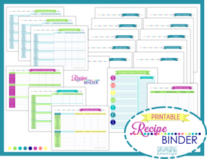 Recipe Binder Printable Kit - Organizing Homelife