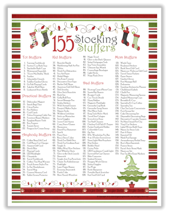 155 Stocking Stuffer Ideas Plus Free Printable - Organizing Homelife
