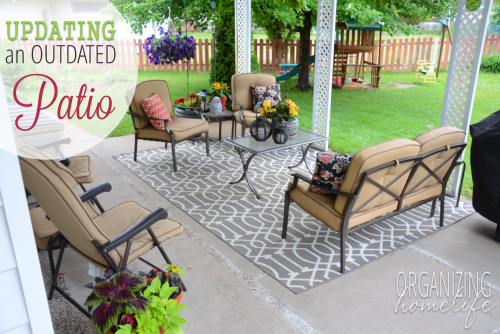 Patio Reveal - From Outdated to Updated - Organizing Homelife