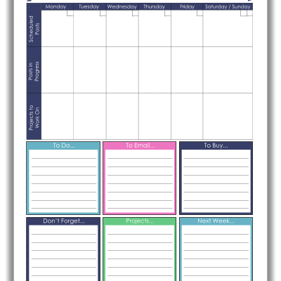 Complete Printable Blog Planner - Organizing Homelife